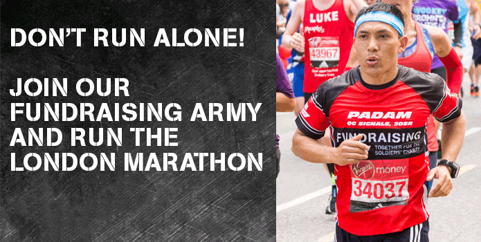 Don't run alone! Join our Fundraising Army and run the London Marathon!
